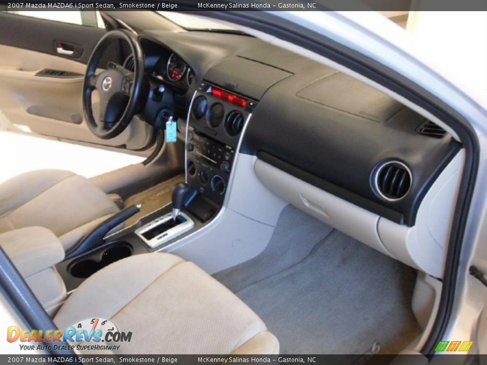 2007 Mazda MAZDA6 i Sport Sedan Smokestone / Beige Photo #21