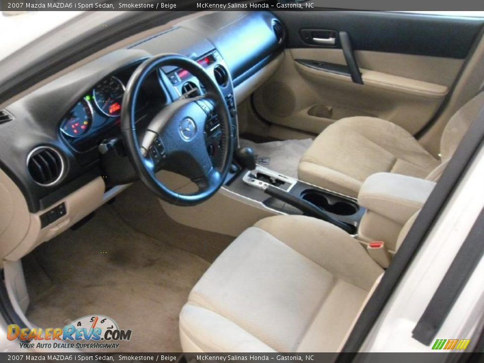 2007 Mazda MAZDA6 i Sport Sedan Smokestone / Beige Photo #23
