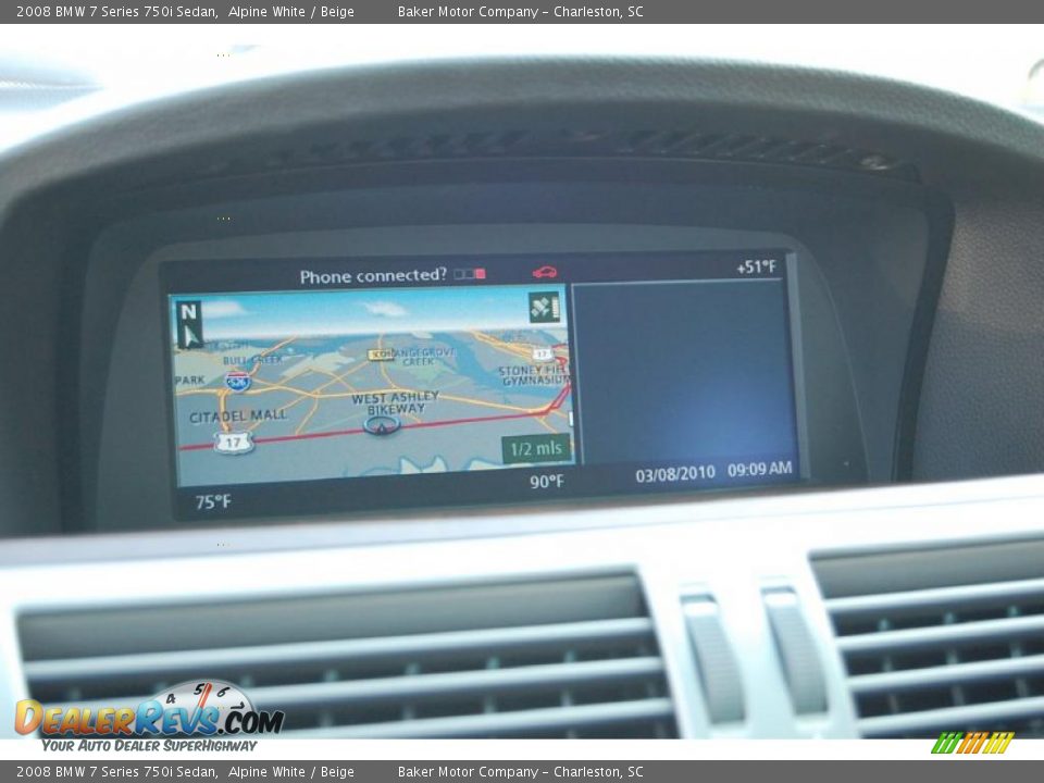 2008 BMW 7 Series 750i Sedan Alpine White / Beige Photo #24