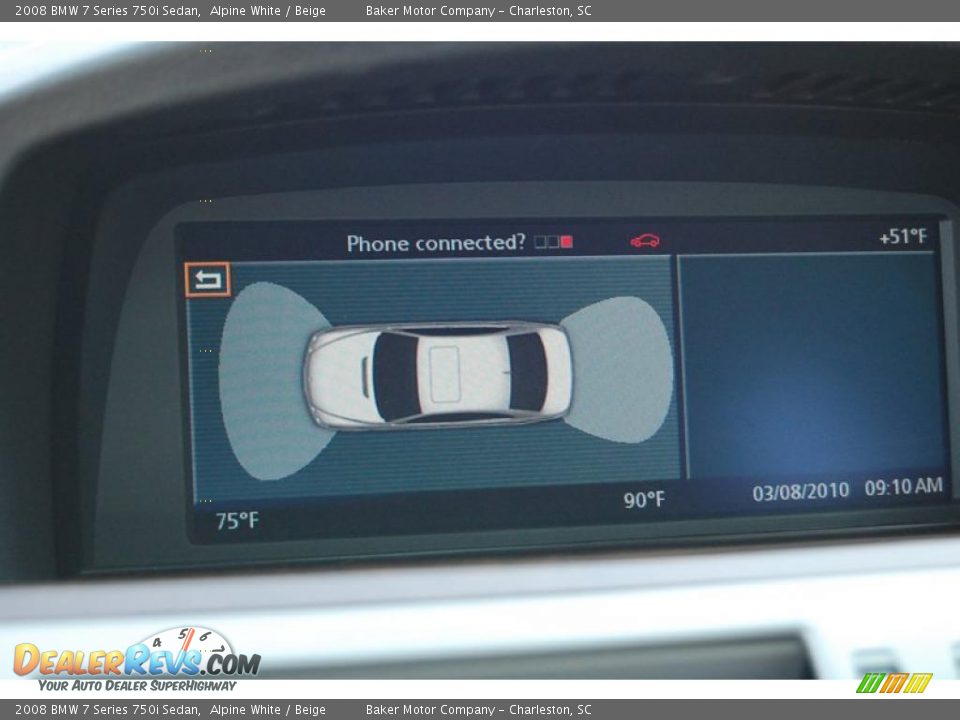 2008 BMW 7 Series 750i Sedan Alpine White / Beige Photo #25