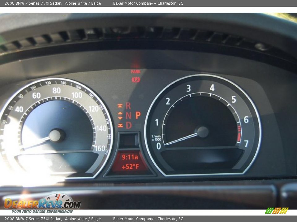 2008 BMW 7 Series 750i Sedan Alpine White / Beige Photo #26