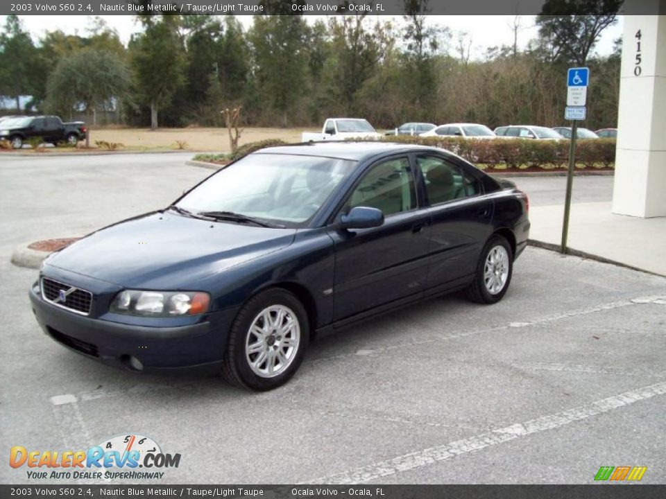 2003 Volvo S60 2.4 Nautic Blue Metallic / Taupe/Light Taupe Photo #4
