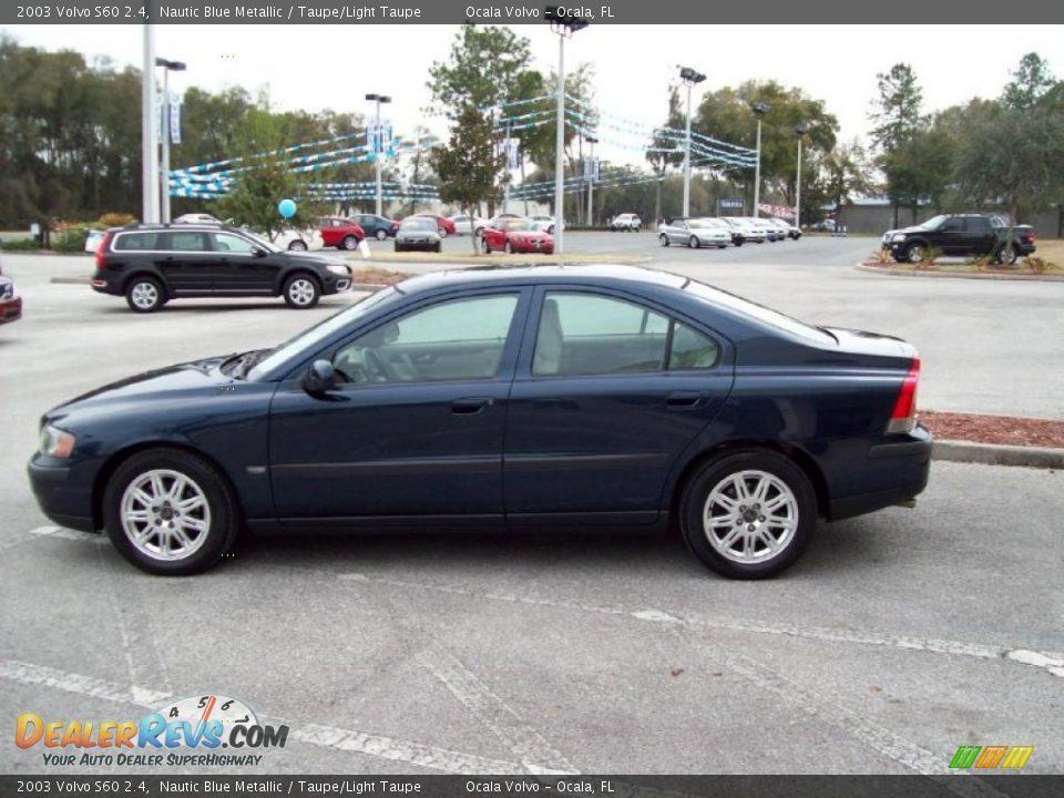 2003 Volvo S60 2.4 Nautic Blue Metallic / Taupe/Light Taupe Photo #6