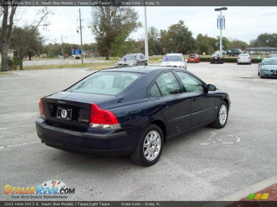 2003 Volvo S60 2.4 Nautic Blue Metallic / Taupe/Light Taupe Photo #10