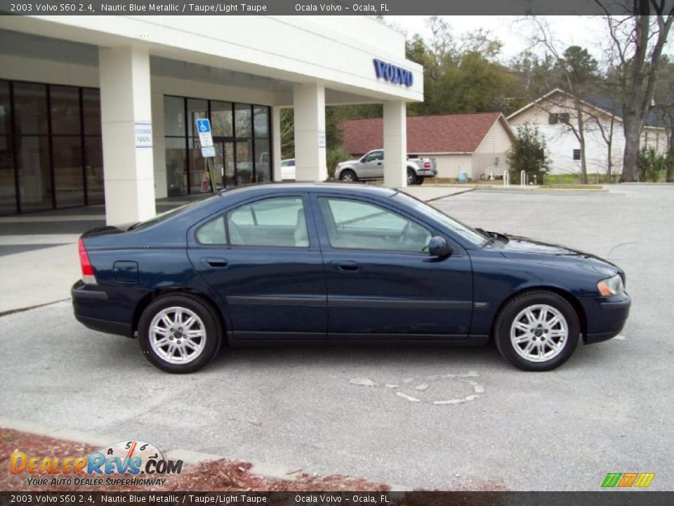 2003 Volvo S60 2.4 Nautic Blue Metallic / Taupe/Light Taupe Photo #12