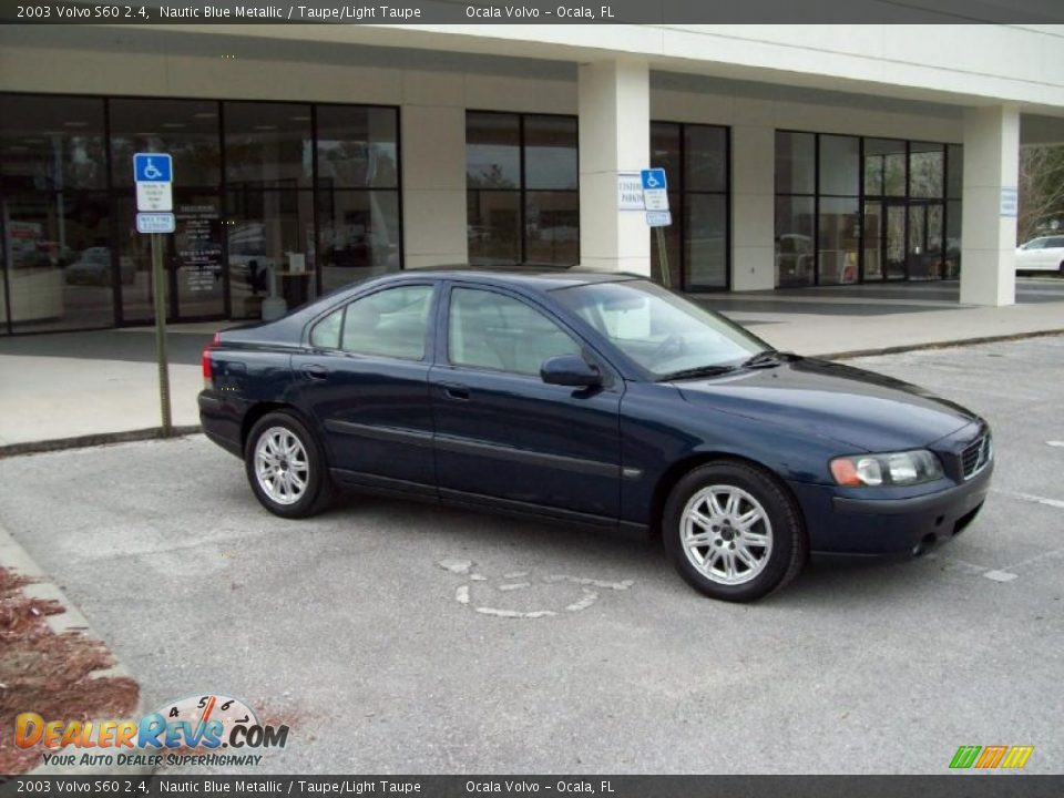 2003 Volvo S60 2.4 Nautic Blue Metallic / Taupe/Light Taupe Photo #13