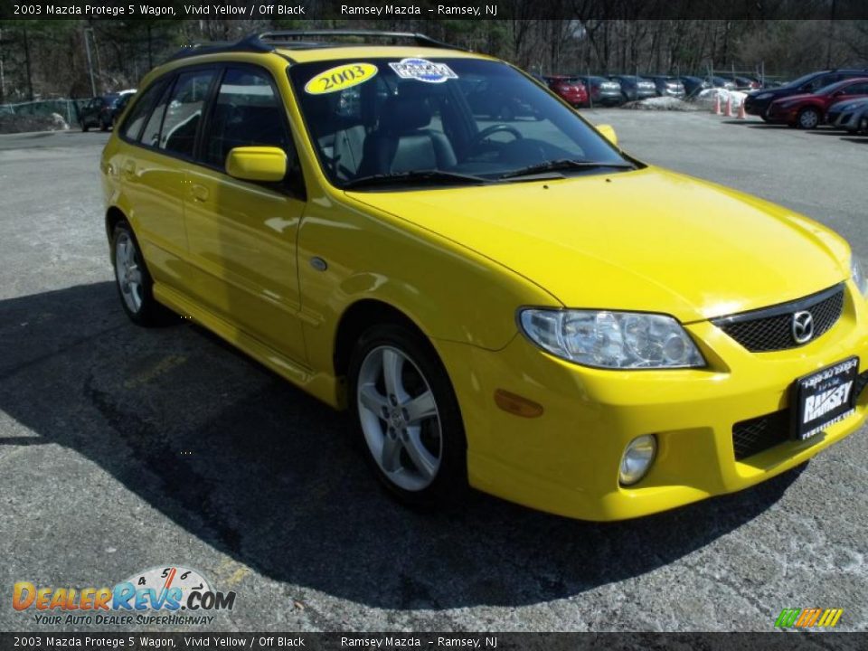 2003 Mazda Protege 5 Wagon Vivid Yellow / Off Black Photo #1