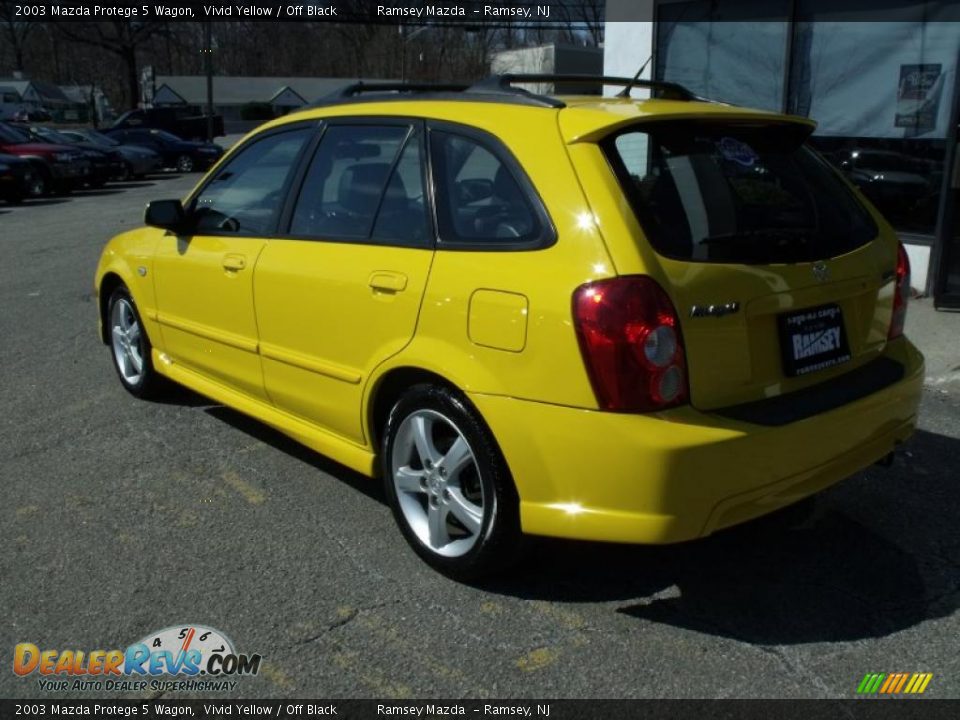2003 Mazda Protege 5 Wagon Vivid Yellow / Off Black Photo #5