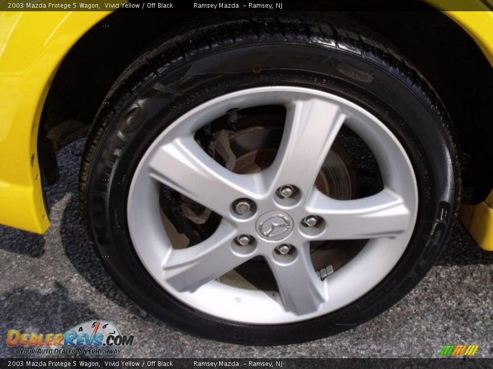 2003 Mazda Protege 5 Wagon Vivid Yellow / Off Black Photo #22
