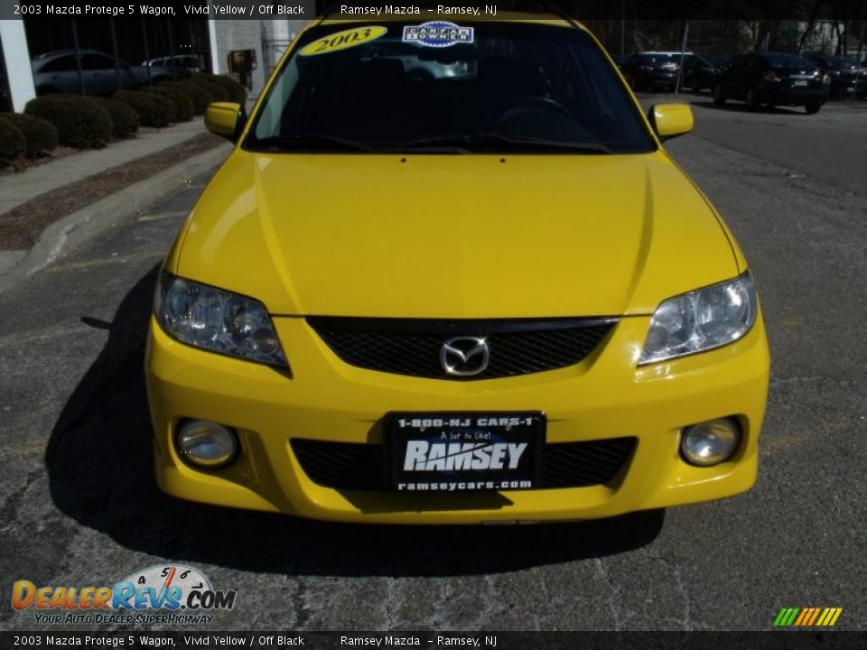 2003 Mazda Protege 5 Wagon Vivid Yellow / Off Black Photo #25