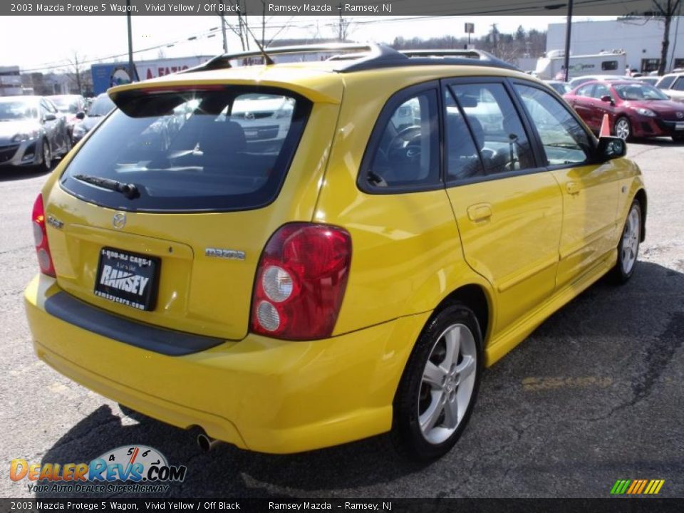 2003 Mazda Protege 5 Wagon Vivid Yellow / Off Black Photo #30