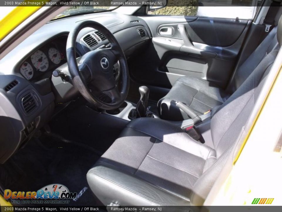 2003 Mazda Protege 5 Wagon Vivid Yellow / Off Black Photo #35