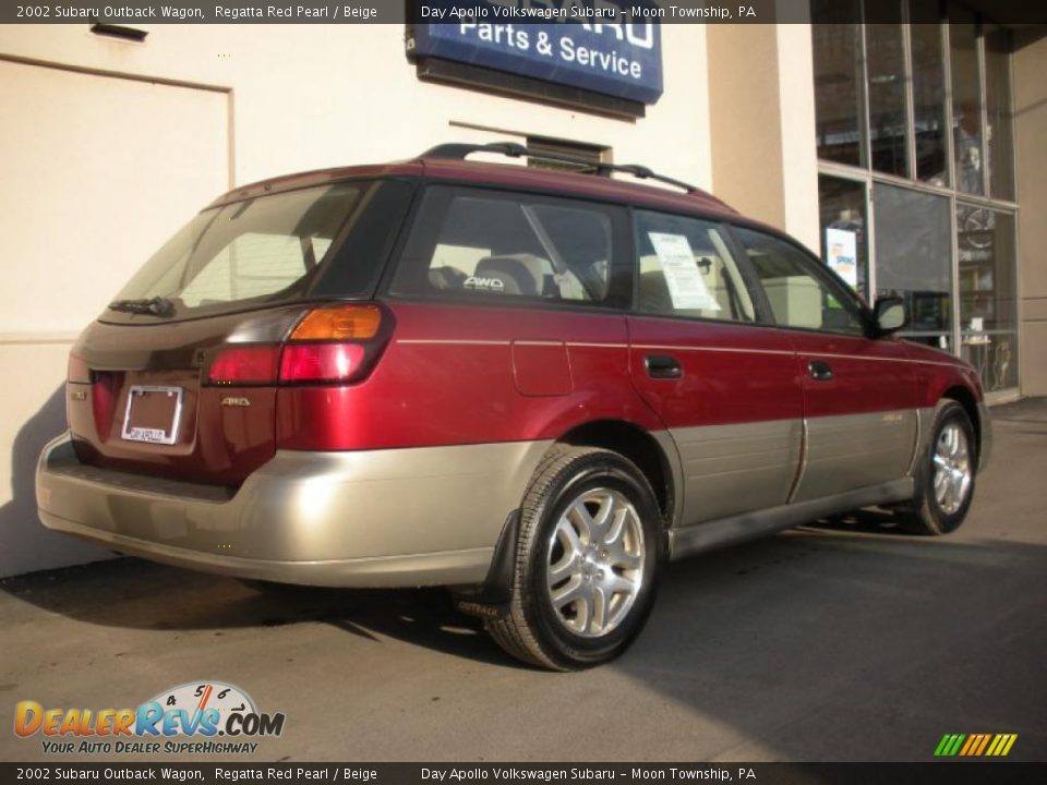 2002 Subaru Outback Wagon Regatta Red Pearl / Beige Photo #3