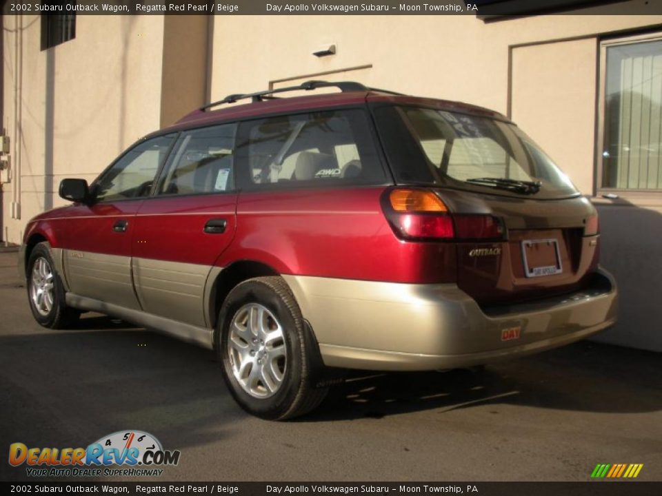 2002 Subaru Outback Wagon Regatta Red Pearl / Beige Photo #4