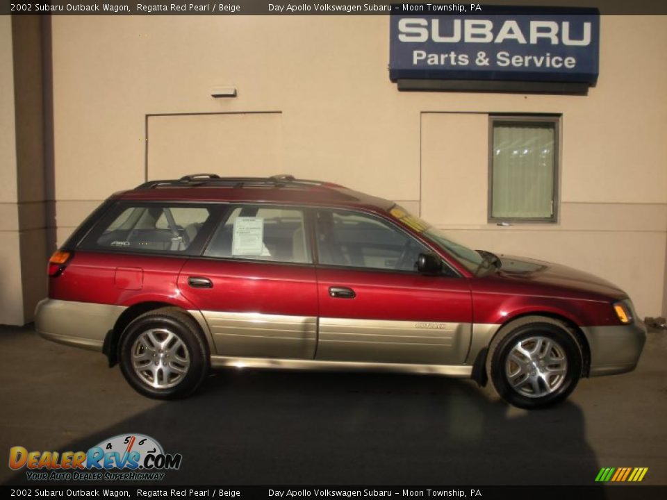 2002 Subaru Outback Wagon Regatta Red Pearl / Beige Photo #5