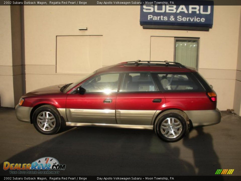 2002 Subaru Outback Wagon Regatta Red Pearl / Beige Photo #6