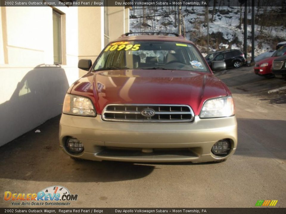 2002 Subaru Outback Wagon Regatta Red Pearl / Beige Photo #7