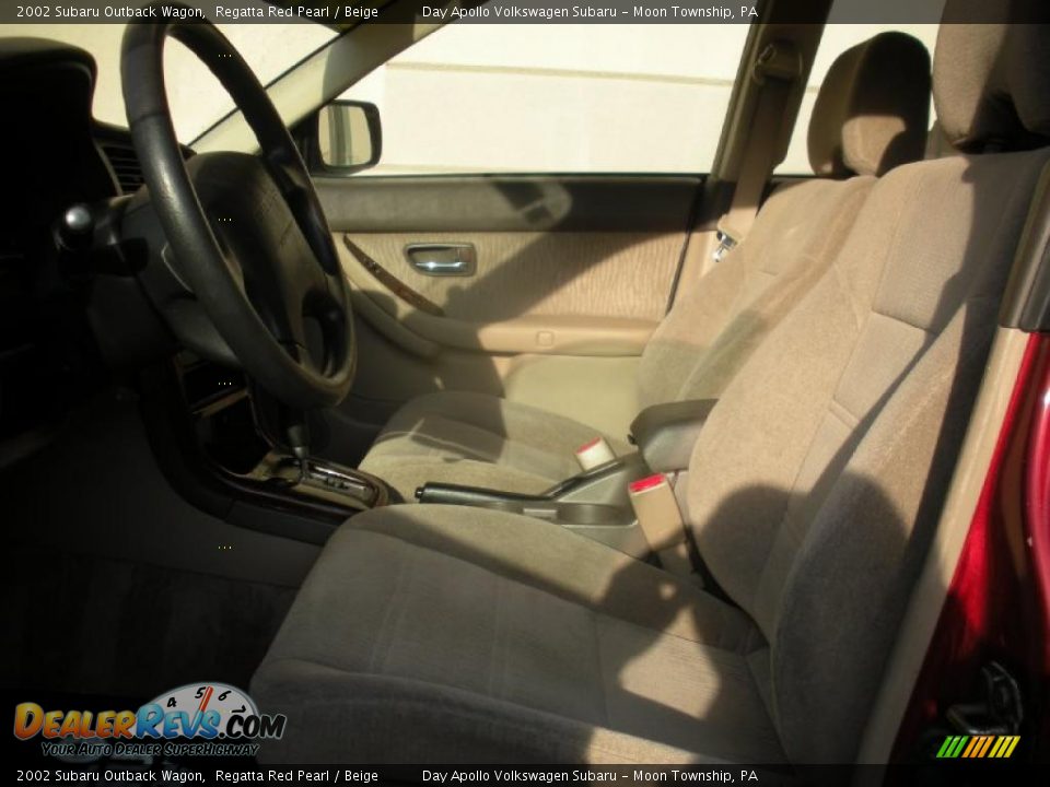 2002 Subaru Outback Wagon Regatta Red Pearl / Beige Photo #9