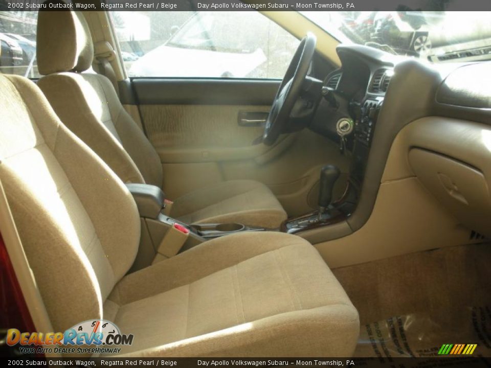 2002 Subaru Outback Wagon Regatta Red Pearl / Beige Photo #11