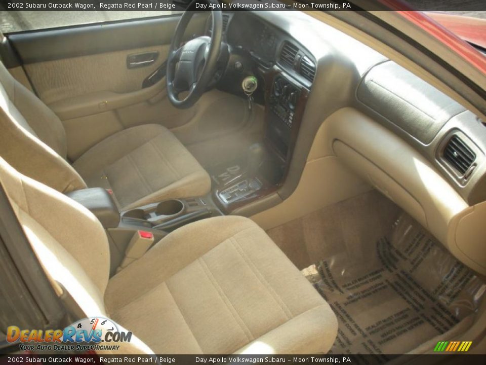 2002 Subaru Outback Wagon Regatta Red Pearl / Beige Photo #13