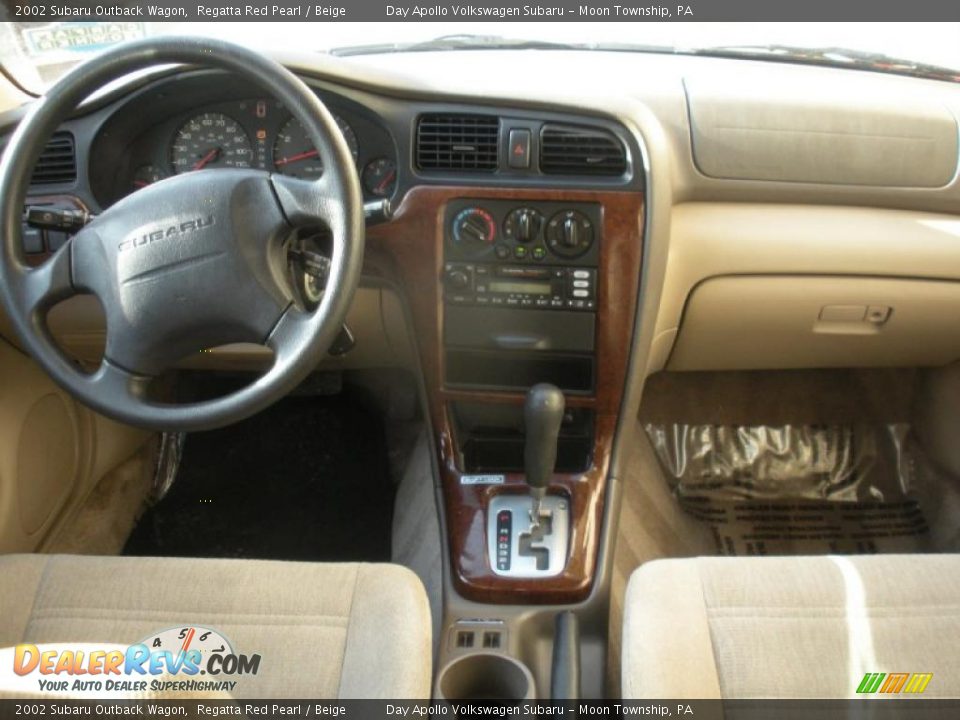 2002 Subaru Outback Wagon Regatta Red Pearl / Beige Photo #14