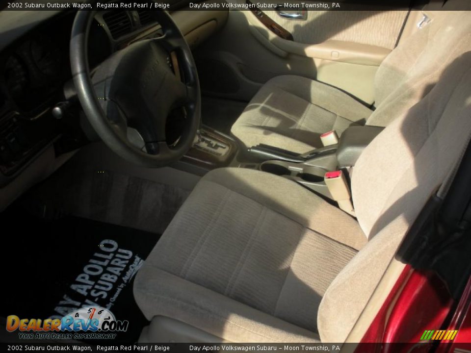 2002 Subaru Outback Wagon Regatta Red Pearl / Beige Photo #15