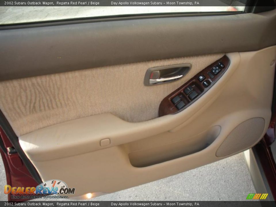 2002 Subaru Outback Wagon Regatta Red Pearl / Beige Photo #16