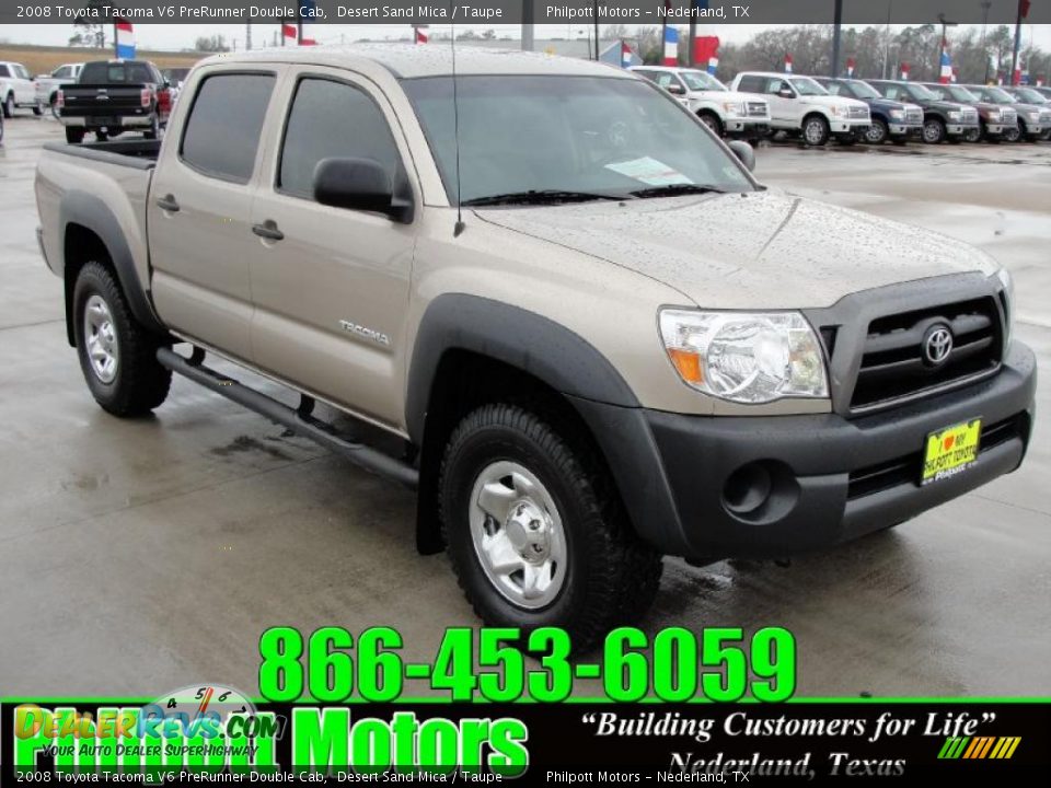 2008 Toyota Tacoma V6 PreRunner Double Cab Desert Sand Mica / Taupe Photo #1