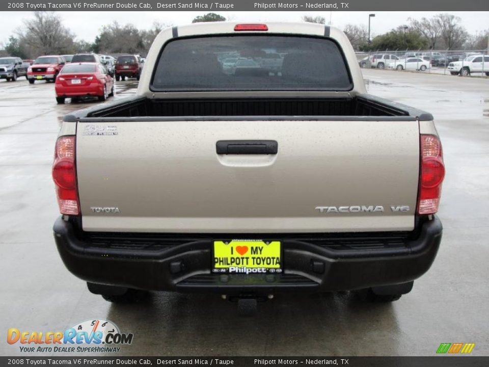 2008 Toyota Tacoma V6 PreRunner Double Cab Desert Sand Mica / Taupe Photo #4