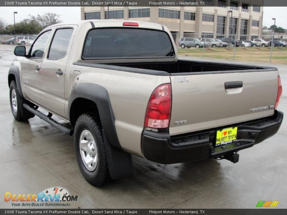 2008 Toyota Tacoma V6 PreRunner Double Cab Desert Sand Mica / Taupe Photo #5