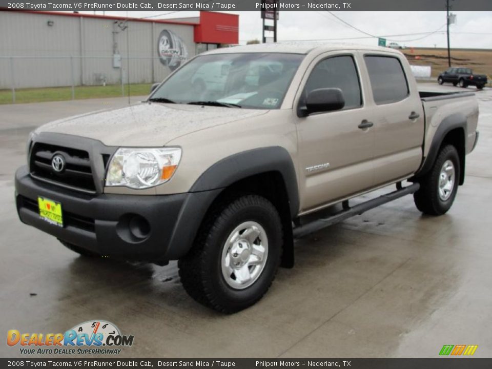 2008 Toyota Tacoma V6 PreRunner Double Cab Desert Sand Mica / Taupe Photo #7