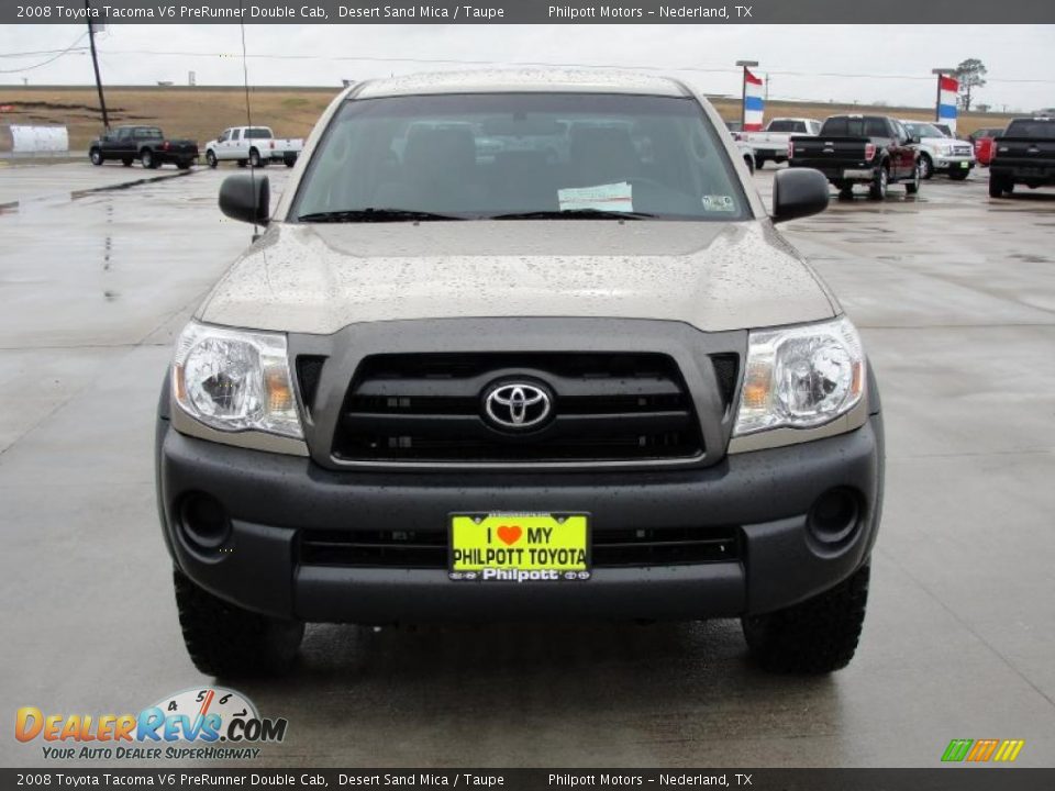 2008 Toyota Tacoma V6 PreRunner Double Cab Desert Sand Mica / Taupe Photo #8