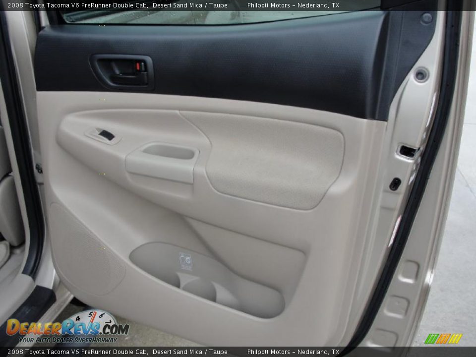 2008 Toyota Tacoma V6 PreRunner Double Cab Desert Sand Mica / Taupe Photo #30
