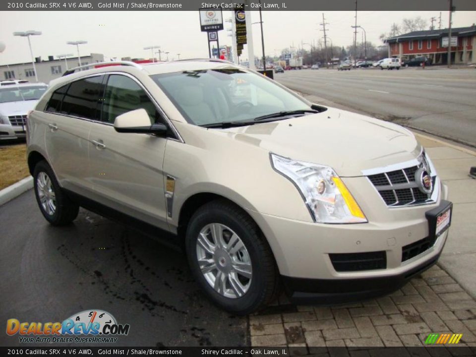 2010 Cadillac SRX 4 V6 AWD Gold Mist / Shale/Brownstone Photo #3