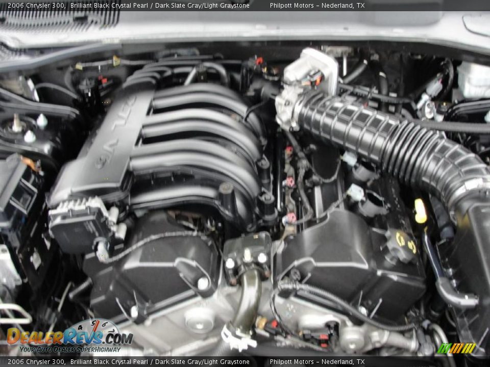2006 Chrysler 300 Brilliant Black Crystal Pearl / Dark Slate Gray/Light Graystone Photo #24