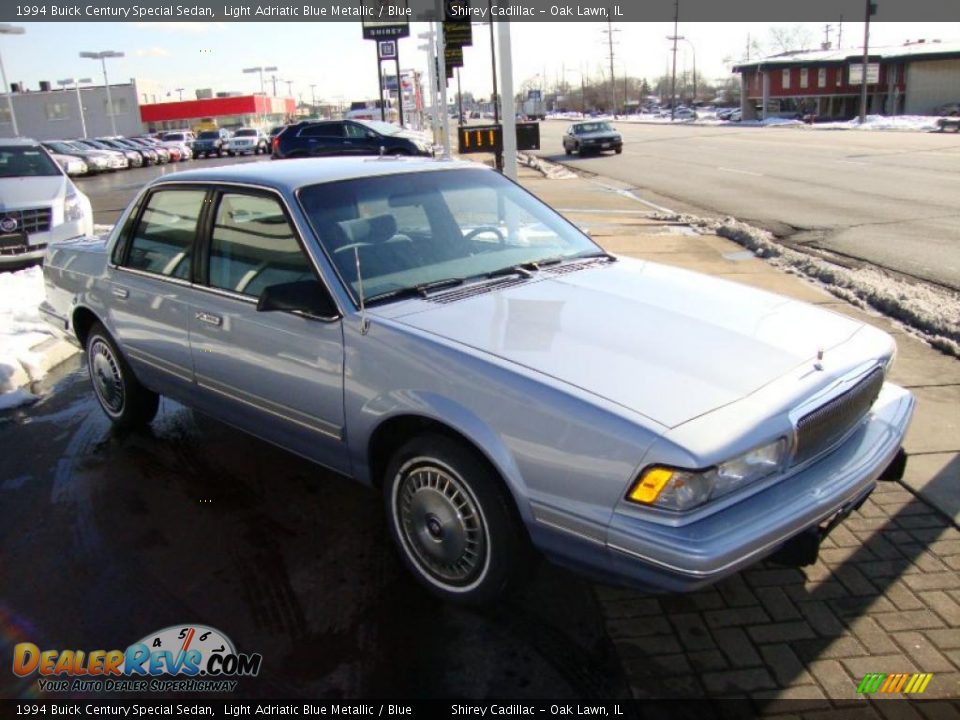 1994 Buick Century Special Sedan Light Adriatic Blue Metallic / Blue Photo #3