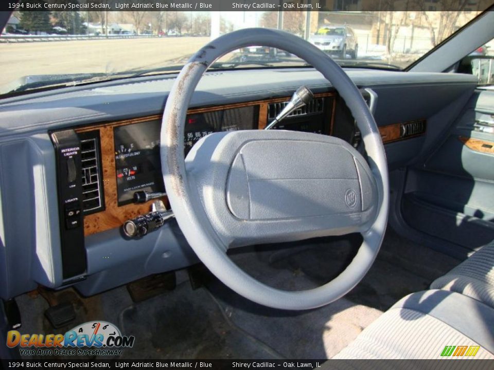 1994 Buick Century Special Sedan Light Adriatic Blue Metallic / Blue Photo #9