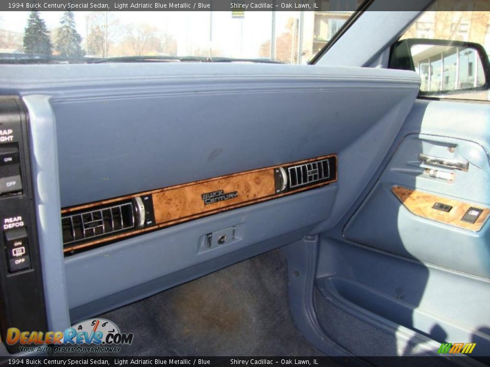 1994 Buick Century Special Sedan Light Adriatic Blue Metallic / Blue Photo #16