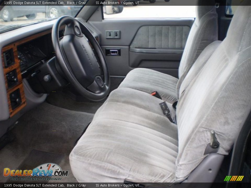 1995 Dodge Dakota SLT Extended Cab Black / Gray Photo #4
