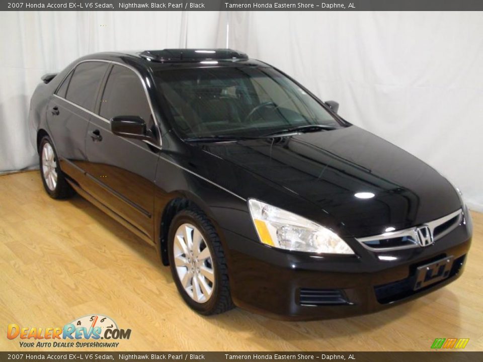 2007 Honda Accord EX-L V6 Sedan Nighthawk Black Pearl / Black Photo #2