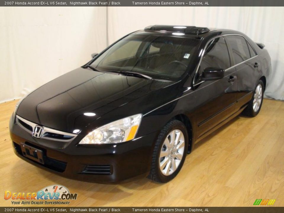 2007 Honda Accord EX-L V6 Sedan Nighthawk Black Pearl / Black Photo #5