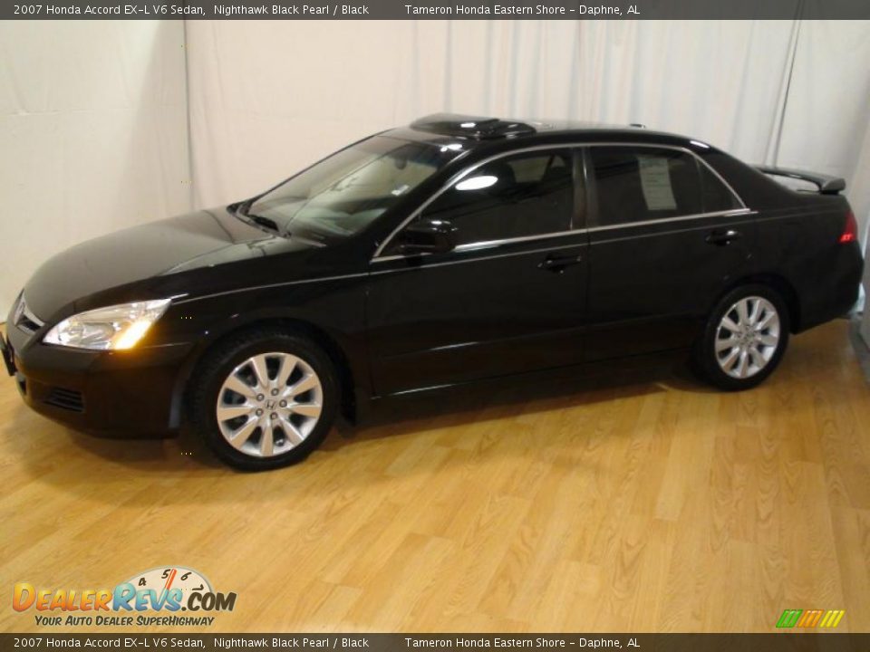 2007 Honda Accord EX-L V6 Sedan Nighthawk Black Pearl / Black Photo #6