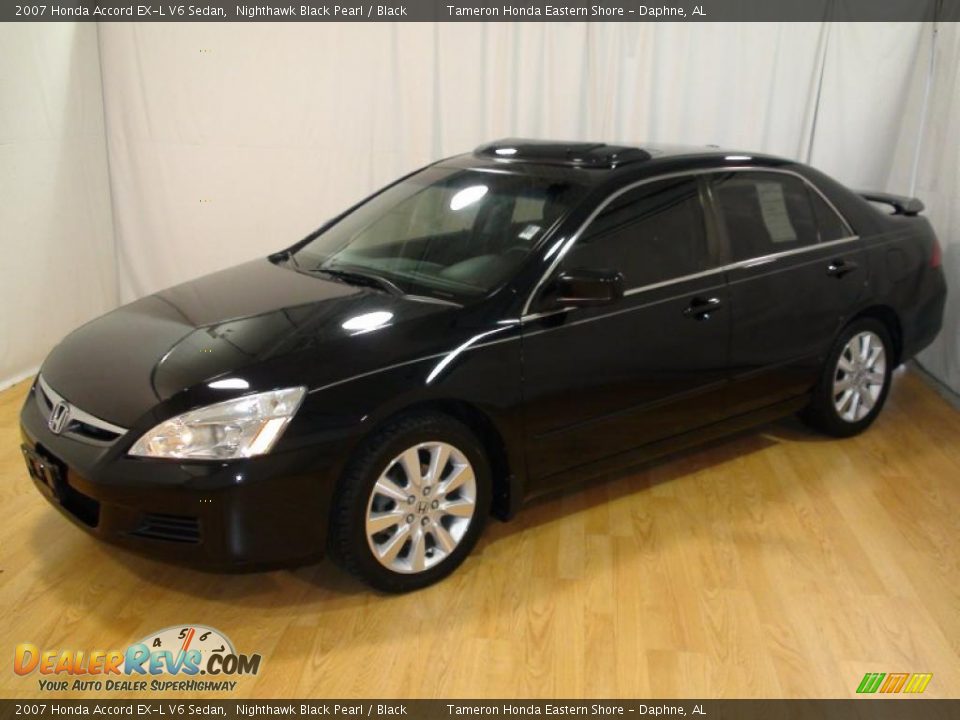 2007 Honda Accord EX-L V6 Sedan Nighthawk Black Pearl / Black Photo #7