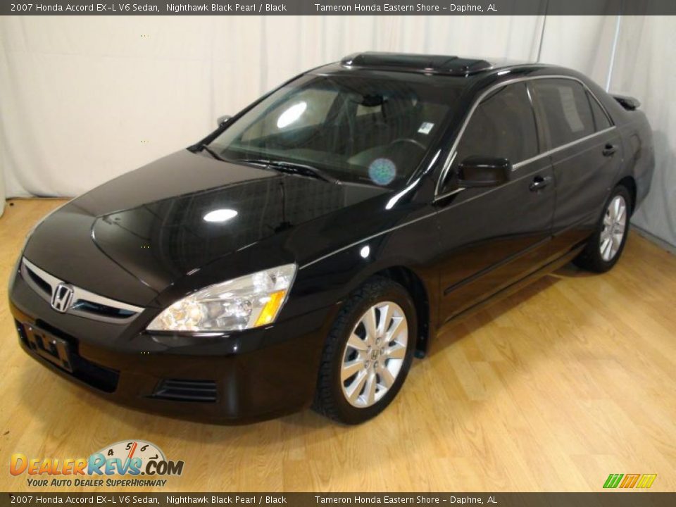 2007 Honda Accord EX-L V6 Sedan Nighthawk Black Pearl / Black Photo #8