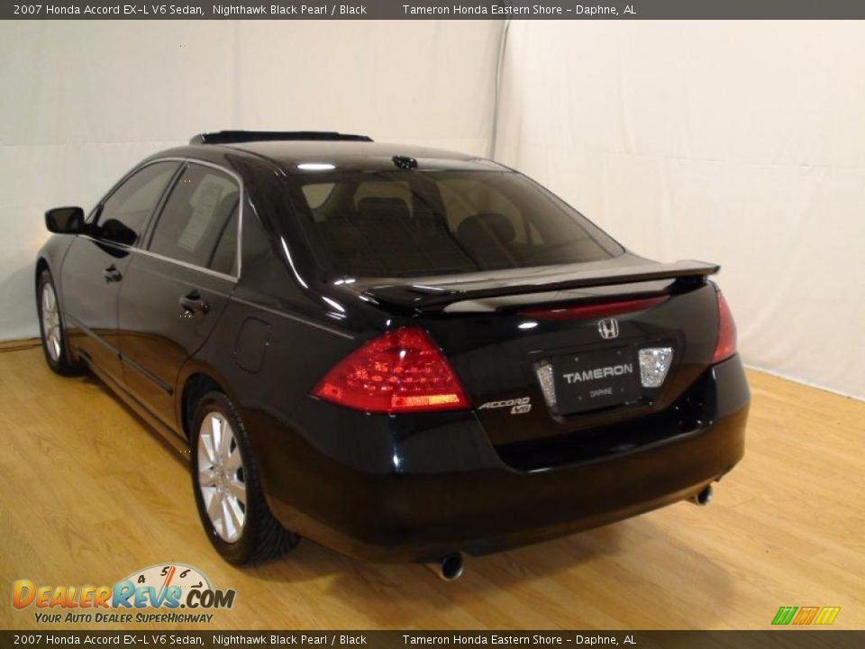 2007 Honda Accord EX-L V6 Sedan Nighthawk Black Pearl / Black Photo #9