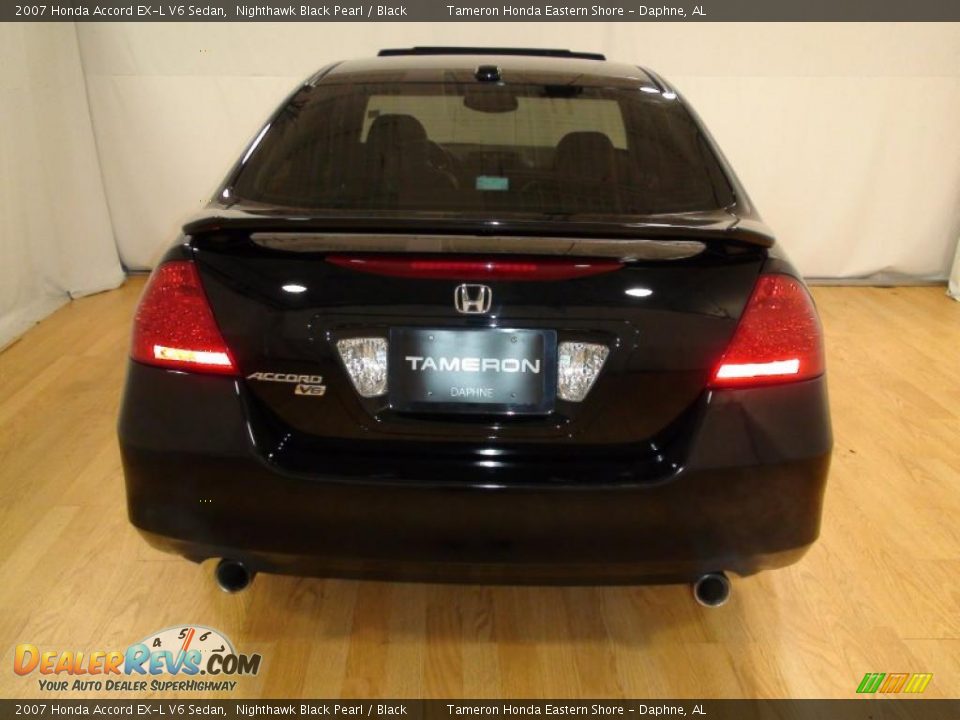 2007 Honda Accord EX-L V6 Sedan Nighthawk Black Pearl / Black Photo #10