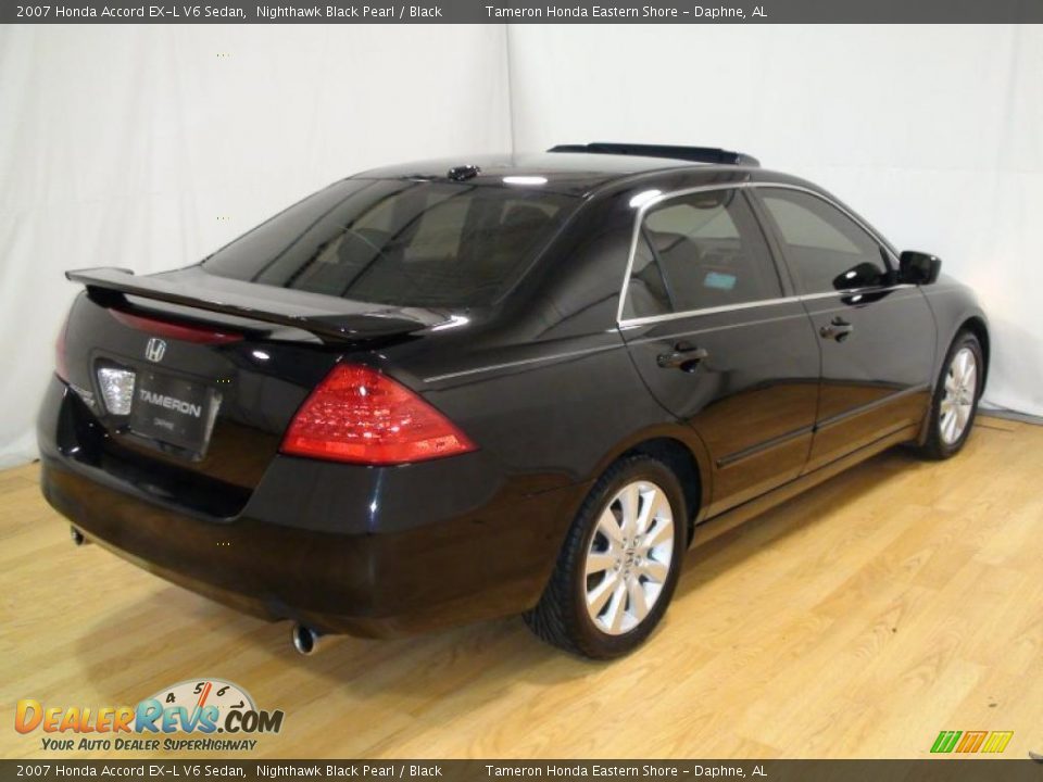 2007 Honda Accord EX-L V6 Sedan Nighthawk Black Pearl / Black Photo #11