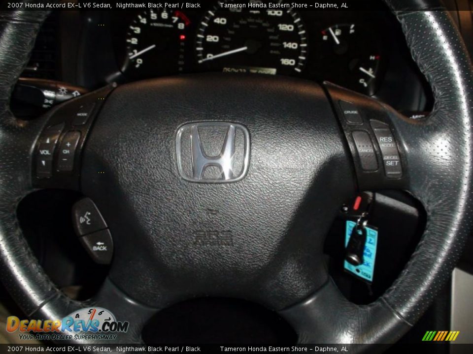 2007 Honda Accord EX-L V6 Sedan Nighthawk Black Pearl / Black Photo #19