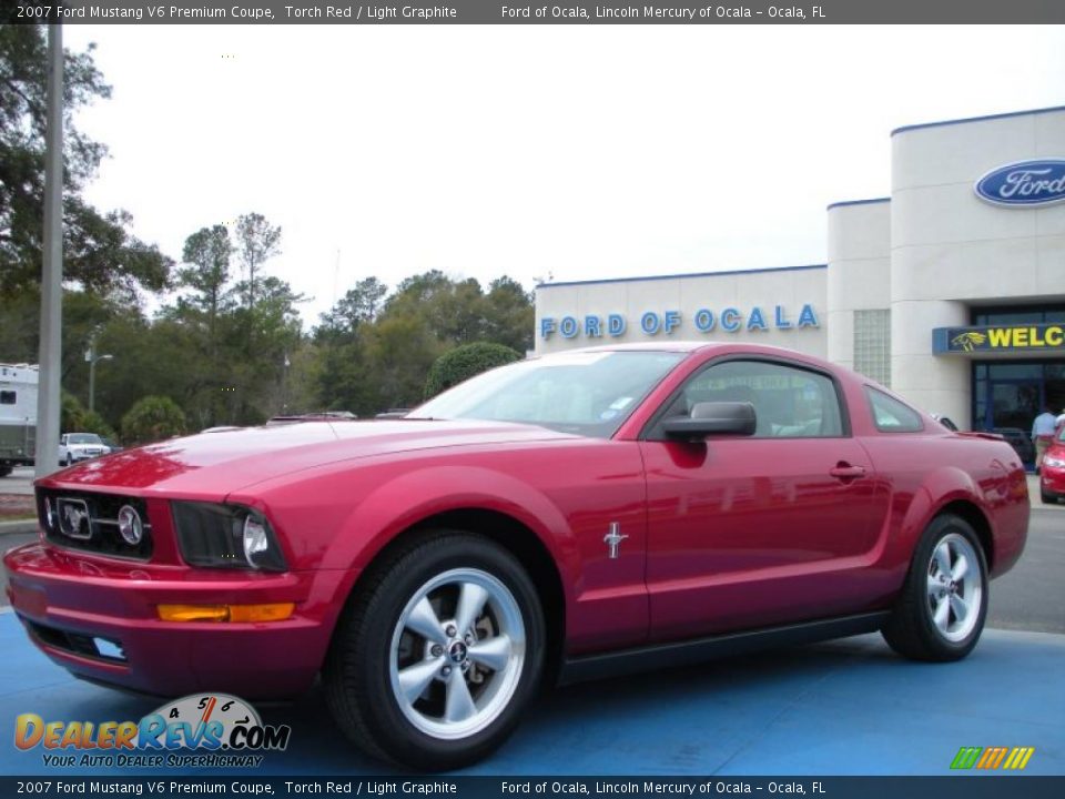 2007 Ford Mustang V6 Premium Coupe Torch Red / Light Graphite Photo #1