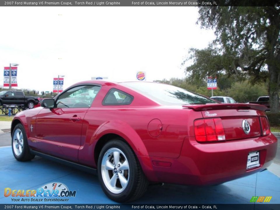 2007 Ford Mustang V6 Premium Coupe Torch Red / Light Graphite Photo #3